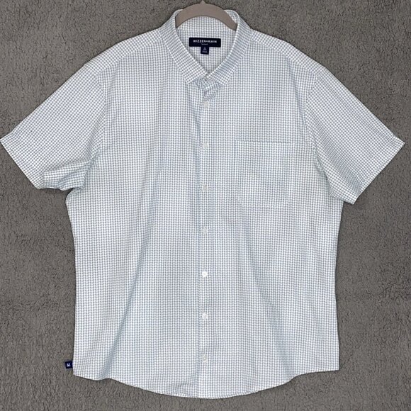 Mizzen + Main Leeward   Mens XL Polka Dot Shirt  Trim Fit Stretch - Picture 1 of 10
